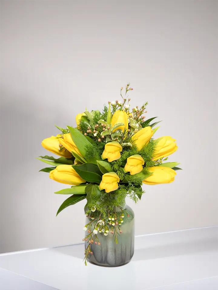 Bouquet tullipani gialli